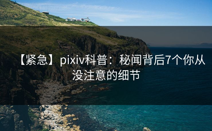 【紧急】pixiv科普：秘闻背后7个你从没注意的细节
